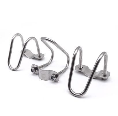 Acciaio inossidabile 304 316 Double U-Shaped Pipe Clamp per tubi JIS Standard Plain Finish