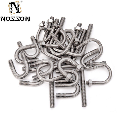 SS304 316 Pipe Clamp Square Bending Nut Washer for Truck Boat U Bolts M6 M8 M10 DIN3570 Tutte le dimensioni in acciaio inossidabile semplice Lunghezza 32 mm