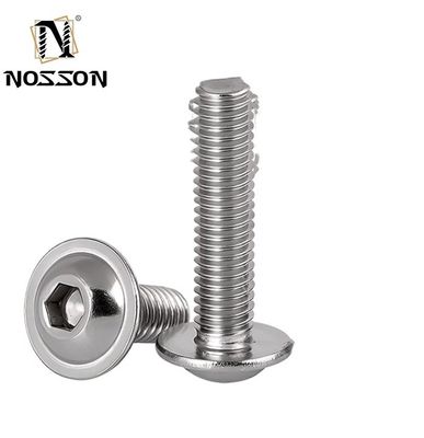 304 in acciaio inossidabile Allen Drive Bright Finish Full Machine Thread Button Head Bolt Screw ISO Standard per l'industria