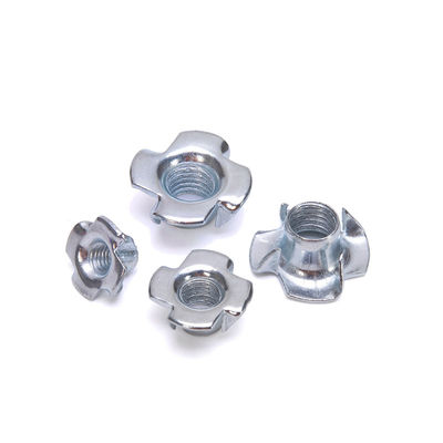 GB Standard Bianco Giallo Zinc T-Nut Griffi T-Nuts 4 Prongs Griffi Tee Nut per alimenti e bevande JIS M3 M4 M6 M8 M10 M12