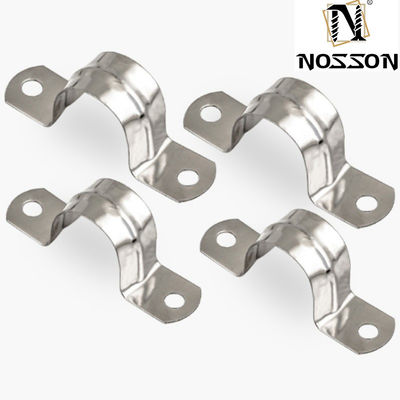 Clampo per tubi metallo galvanizzato in acciaio inossidabile di tipo U per miniere Clampo per tubi di sella con sistema di misurazione metrica e finitura in zinco