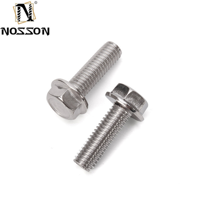 Bolti di carico di prima qualità per applicazioni pesanti DIN Standard Hex Flange Head Serrated Screws A2-70/A4-80/304/316