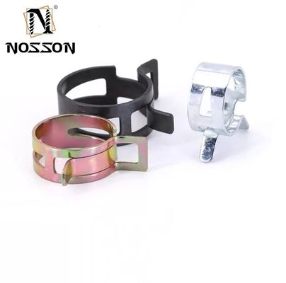 Clip di sicurezza di chiusura del tubo di molla in acciaio inossidabile di zinco per materiale resistente alla corrosione della superficie piana automobilistica