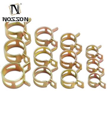 Clip di sicurezza di chiusura del tubo di molla in acciaio inossidabile di zinco per materiale resistente alla corrosione della superficie piana automobilistica