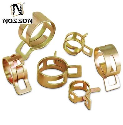 Clip di sicurezza di chiusura del tubo di molla in acciaio inossidabile di zinco per materiale resistente alla corrosione della superficie piana automobilistica