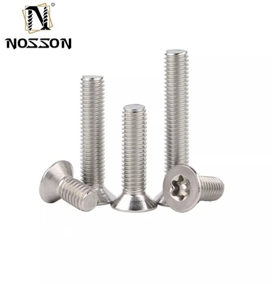 Sistema di misurazione metrica Flat head in acciaio inossidabile Tamper Proof Anti Theft Torx Security Screw con pin M3 M4 M5 M6 M7 M8