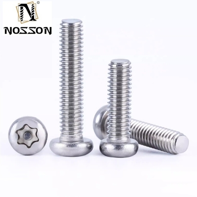Sistema di misurazione metrica Flat head in acciaio inossidabile Tamper Proof Anti Theft Torx Security Screw con pin M3 M4 M5 M6 M7 M8