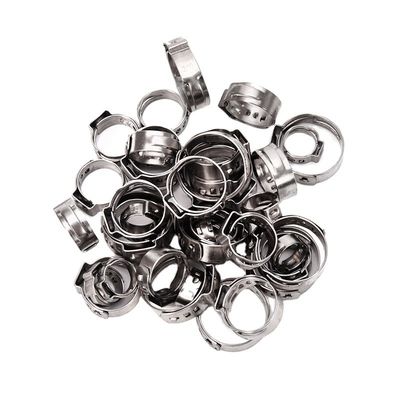 Supporto personalizzato per tubi in acciaio inossidabile ad alta pressione SS 304 single ear hose clamp per applicazioni pesanti