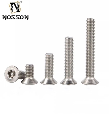 Sistema di misurazione metrica Flat head in acciaio inossidabile Tamper Proof Anti Theft Torx Security Screw con pin M3 M4 M5 M6 M7 M8