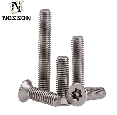 Sistema di misurazione metrica Flat head in acciaio inossidabile Tamper Proof Anti Theft Torx Security Screw con pin M3 M4 M5 M6 M7 M8