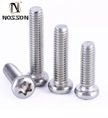 Vattone di sicurezza metrica in acciaio inossidabile Torx Pan Head con pin per M1.6-M20 nel sistema di misurazione platinato in argento standard JIS
