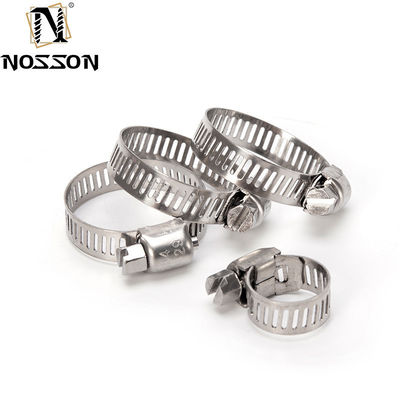 16-300mm American Type Worm Drive Stainless Steel Hose Clamp con misurazione metrica di resistenza rinforzata e supporto OEM