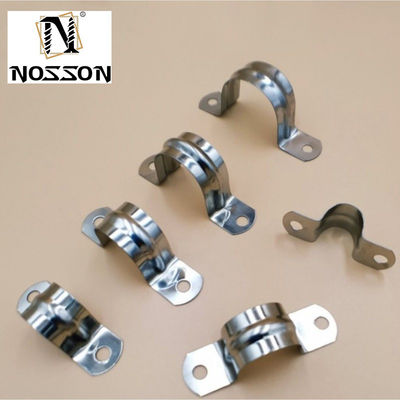 Acciaio inossidabile 16 mm Clampo per tubi di sella a due fori con superficie piana e assistenza ODM personalizzata