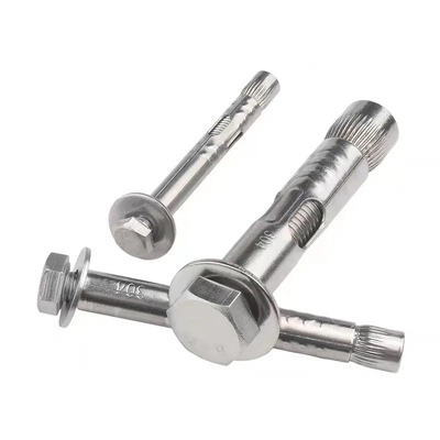 Campione di finitura marrone in acciaio inossidabile B8MSH B8M B8 B7 18-8 INOX 1/4 in Hex Head Sleeve Anchor per applicazioni pesanti