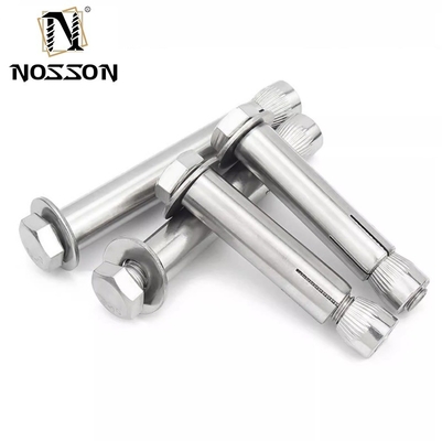 Campione di finitura marrone in acciaio inossidabile B8MSH B8M B8 B7 18-8 INOX 1/4 in Hex Head Sleeve Anchor per applicazioni pesanti