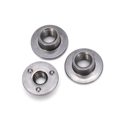 304 acciaio inossidabile M3 M4 M5 M6 M8 M10 Din 546 Noccioline rotonde con buco nel sistema di misurazione metrico e finitura placcata al nichel