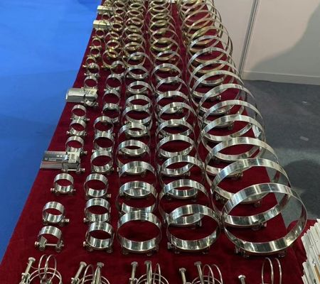 Supporto ODM Germania Tipo americano 304 in acciaio inossidabile Chiusura del tubo regolabile Chiusure del tubo per un'adattazione perfetta e una presa sicura