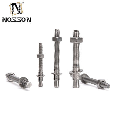 TiCN rivestito M12*150mm Acciaio al carbonio Gr4.8 Zinc Plated Wedge Anchor Bolt per applicazioni standard ISO ad alta capacità