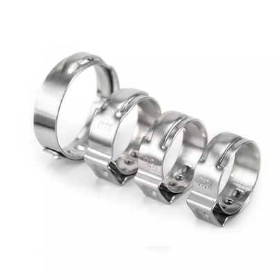 Sistema di misurazione metrica Clampada a tubo senza passo a un orecchio per accessori idraulici Pex ZINC Finish JIS Standard