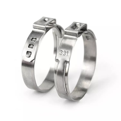 Sistema di misurazione metrica Clampada a tubo senza passo a un orecchio per accessori idraulici Pex ZINC Finish JIS Standard