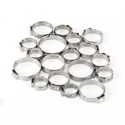 Sistema di misurazione metrica Clampada a tubo senza passo a un orecchio per accessori idraulici Pex ZINC Finish JIS Standard