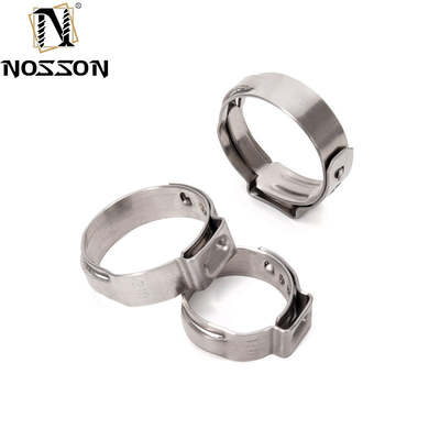 Fittings per tubi in acciaio inossidabile SS304 Spessore sottile, un orecchio, pinza regolabile per tubi per il trasporto di alimenti e bevande