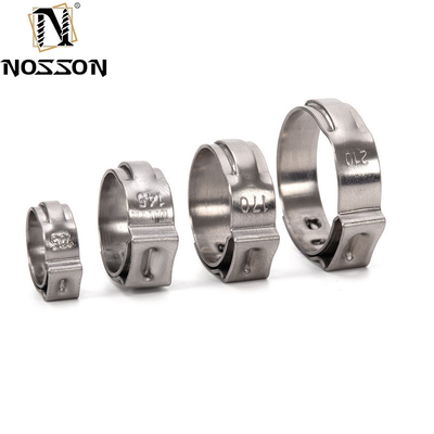 Fittings per tubi in acciaio inossidabile SS304 Spessore sottile, un orecchio, pinza regolabile per tubi per il trasporto di alimenti e bevande