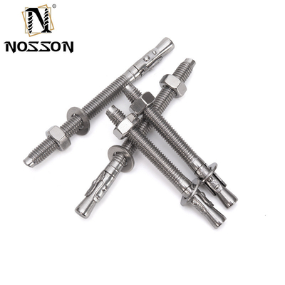 Ancoraggio di cuneo in acciaio d'argento resistente alla corrosione DIN Standard Ancoraggio di cuneo in acciaio d'argento M6 M8 M10 M12 M16