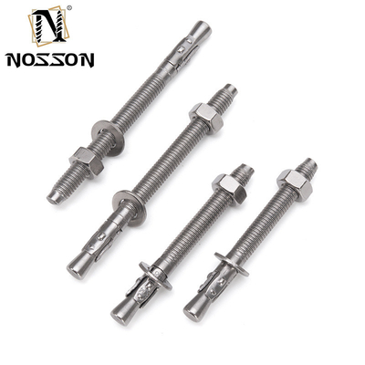 Ancoraggio di cuneo in acciaio d'argento resistente alla corrosione DIN Standard Ancoraggio di cuneo in acciaio d'argento M6 M8 M10 M12 M16