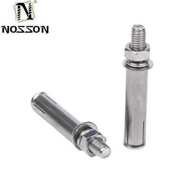 M10x100 304 in acciaio inossidabile External Hex Expansion Bolt Screw Sleeve Anchor Expansion Screw Bolt per la costruzione Finish Plain