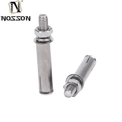 M10x100 304 in acciaio inossidabile External Hex Expansion Bolt Screw Sleeve Anchor Expansion Screw Bolt per la costruzione Finish Plain