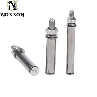 M10x100 304 in acciaio inossidabile External Hex Expansion Bolt Screw Sleeve Anchor Expansion Screw Bolt per la costruzione Finish Plain