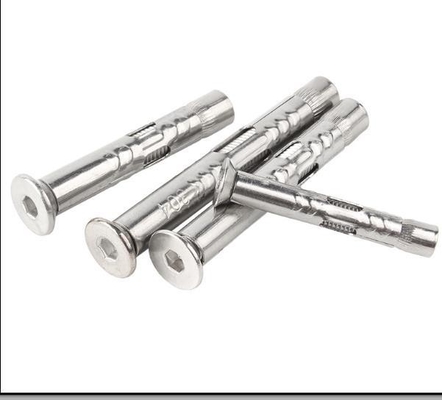 DIN Standard 304 Acciaio inossidabile Countersunk Head Hex Socket Expansion Bolt Sleeve Anchors per finestra o cornice di porta fissata in argento