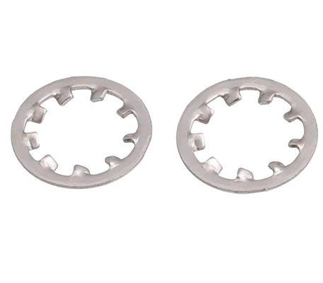 Essential Flat Style Toothed Lock Washers for Mining Operations DIN6797J Acciaio inossidabile SS304 Acciaio al carbonio zincato