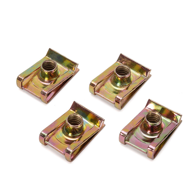 M4-M10 Testa esagonale Plain Metal U Shaped Speed Clip Nuts Fasteners per ferro carbonio acciaio zinco placcato Clamp Nut Reed Nut Nero