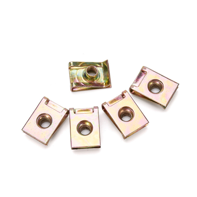 M4-M10 Testa esagonale Plain Metal U Shaped Speed Clip Nuts Fasteners per ferro carbonio acciaio zinco placcato Clamp Nut Reed Nut Nero