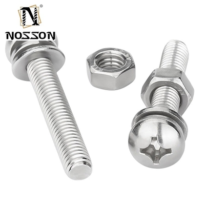 Sistema di misurazione INCH Pan Head Cross Screw Zinc M3 M4 M5 M6 con dimensioni da 1,6 a 20 mm e finitura cromata