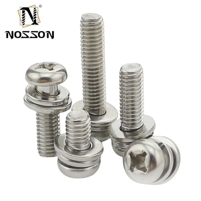 Sistema di misurazione INCH Pan Head Cross Screw Zinc M3 M4 M5 M6 con dimensioni da 1,6 a 20 mm e finitura cromata