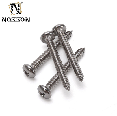Metrica in acciaio inossidabile 304 Pan Tapping Head Screw Sheet Metal Screw con testa di formaggio e finitura cromata Din 7981