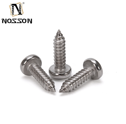 Metrica in acciaio inossidabile 304 Pan Tapping Head Screw Sheet Metal Screw con testa di formaggio e finitura cromata Din 7981