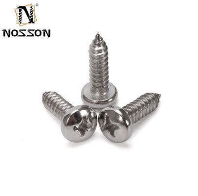 Metrica in acciaio inossidabile 304 Pan Tapping Head Screw Sheet Metal Screw con testa di formaggio e finitura cromata Din 7981