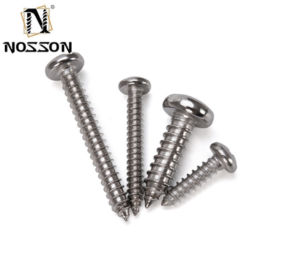 Metrica in acciaio inossidabile 304 Pan Tapping Head Screw Sheet Metal Screw con testa di formaggio e finitura cromata Din 7981