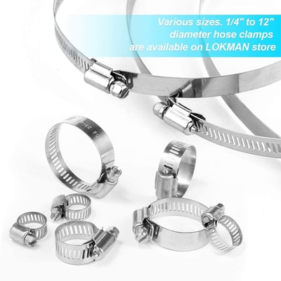 In stock Clamps a motore a vermi per tubi e tubi fermi Sistema di misurazione metrico da 118-140 mm