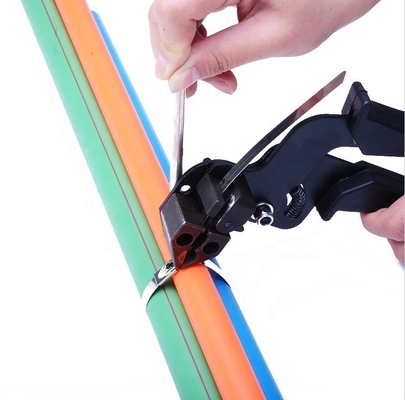 11.8inch White 304 Stainless Steel Cable Ties Auto bloccante Metal Zip Ties per resistenza alla corrosione e avvolgimento sicuro
