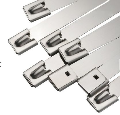 Norme industriali Cavo in acciaio inossidabile bianco di chiusura a cerniera Larghezza 7,9 mm per la sicurezza e l'organizzazione del filo
