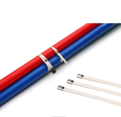 Norme industriali Cavo in acciaio inossidabile bianco di chiusura a cerniera Larghezza 7,9 mm per la sicurezza e l'organizzazione del filo