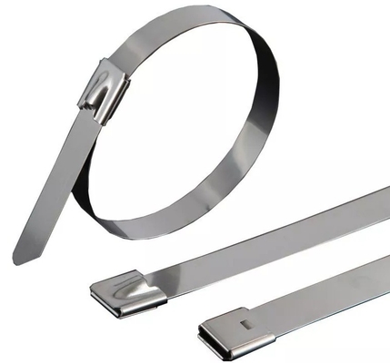 Auto bloccante Metal Wrap Cable Tie Ball Lock JIS Standard PVC rivestito di acciaio inossidabile legami 7,9mm GB Standard