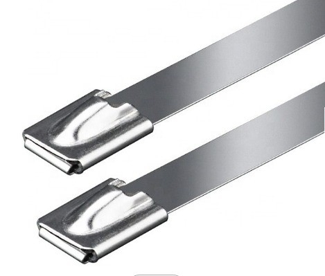 Auto bloccante Metal Wrap Cable Tie Ball Lock JIS Standard PVC rivestito di acciaio inossidabile legami 7,9mm GB Standard