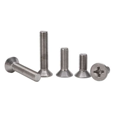 304 in acciaio inossidabile, in incrocio a croce, contro-affondata, vite a testa piatta con sistema di misurazione metrico e standard JIS