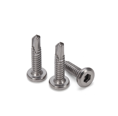 Capo anti-affondamento in ferro galvanizzato standard ISO Grado 8 vite auto-perforazione con finitura placcata in zinco in sistema di misurazione INCH